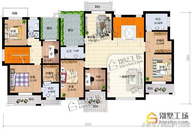 25.5X13.8米三層別墅設(shè)計(jì)圖，豪華大氣，土豪都喜歡這樣的。