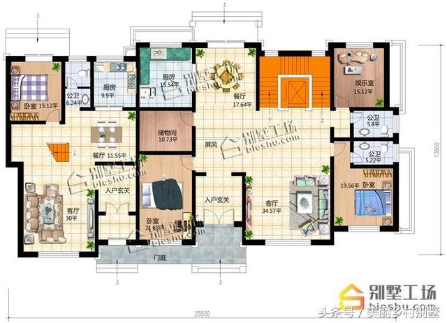 25.5X13.8米三層別墅設(shè)計(jì)圖，豪華大氣，土豪都喜歡這樣的。