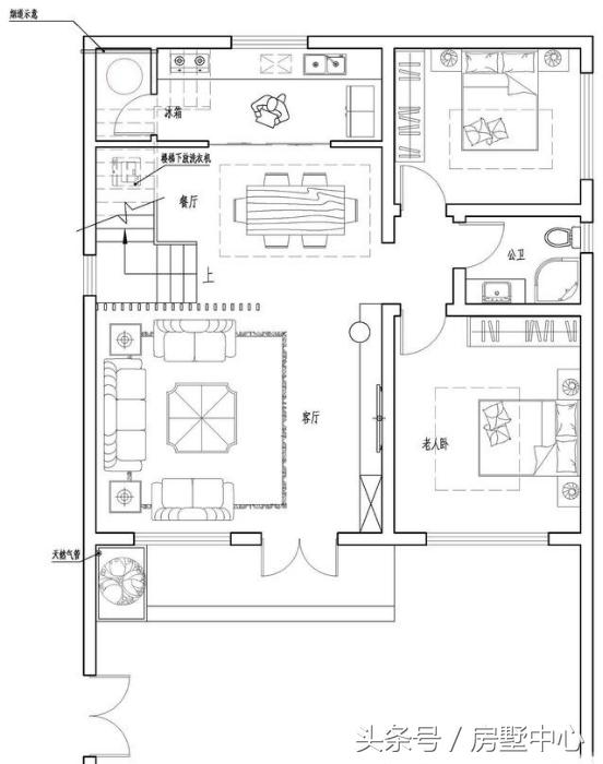 二層中式別墅設計圖，菜園陽光房應有盡有，造價27萬，給父母養(yǎng)老必選的一套。