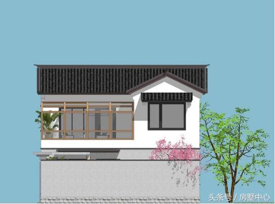 二層中式別墅設計圖，菜園陽光房應有盡有，造價27萬，給父母養(yǎng)老必選的一套。