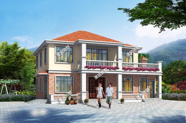 15.24x13.04米二層別墅設(shè)計圖，帶特大堂屋+獨立佛堂+土灶廚房，布局合理實用。