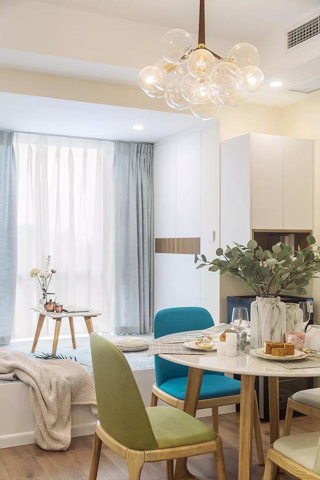 北歐風裝修56平單身公寓，溫馨浪漫。
