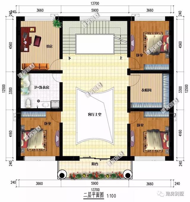 占地171平的三層別墅設(shè)計(jì)圖，帶大堂屋，確認(rèn)過眼神，是父母們喜歡的類型。