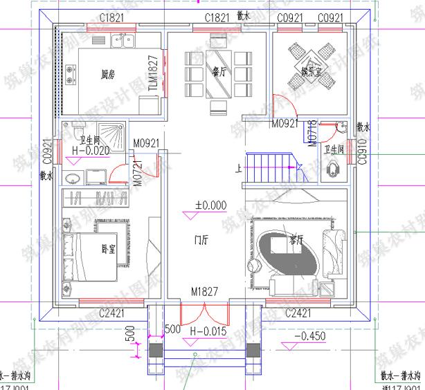 11×10米三層別墅設(shè)計(jì)圖，帶涼亭+落地窗，外觀簡(jiǎn)單大氣，造價(jià)30萬(wàn)。