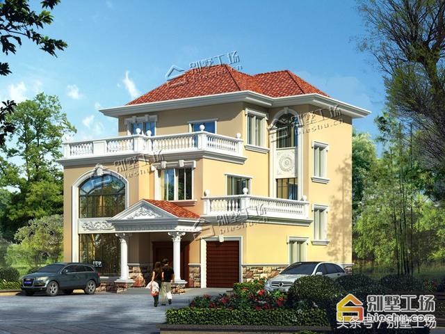 兩款造價(jià)35萬三層農(nóng)村別墅設(shè)計(jì)圖，帶挑空客廳+車庫，你不打算來一套嗎？