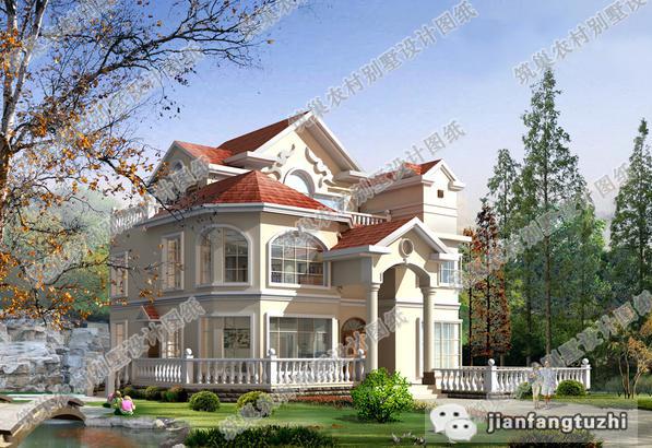 13×12米三層歐式別墅設計圖，豪華大氣，遠遠看去如同城堡一般，建成效果一級棒！