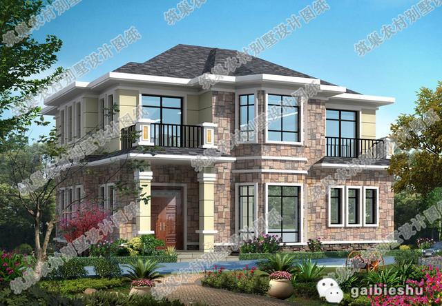 2024受歡迎的30萬以內(nèi)二層歐式自建房，客廳挑空款+平層款，造價25萬！