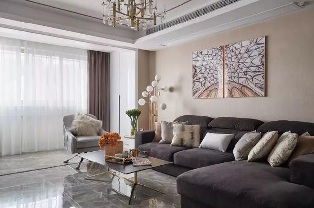 120平三居室美式風格裝修，效果很不錯。