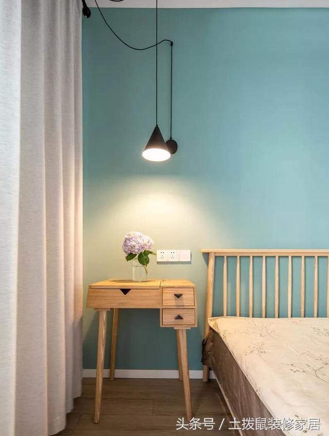 132㎡婚房北歐+日式混搭風(fēng)裝修，高顏值，臥室的配色特特別美。