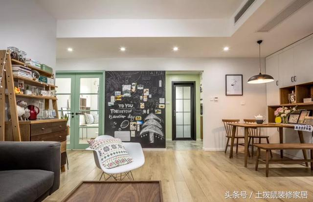 132㎡婚房北歐+日式混搭風(fēng)裝修，高顏值，臥室的配色特特別美。