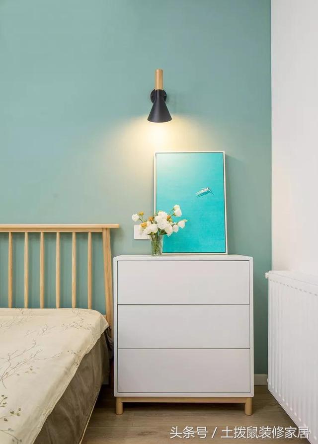 132㎡婚房北歐+日式混搭風(fēng)裝修，高顏值，臥室的配色特特別美。