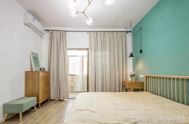 132㎡婚房北歐+日式混搭風(fēng)裝修，高顏值，臥室的配色特特別美。