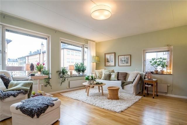 96平米兩居室簡(jiǎn)約北歐式裝修，舒適溫馨。