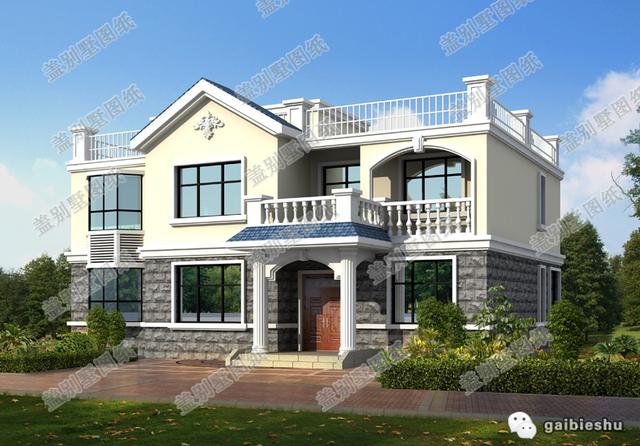 14×10米二層平屋頂農(nóng)村自建房，美觀大氣，造價28萬。