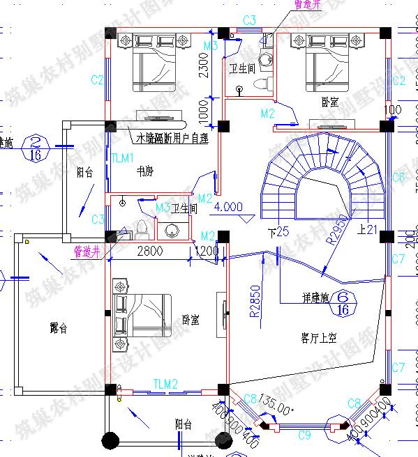 13×15米三層歐式別墅設(shè)計(jì)圖，戶型獨(dú)特漂亮而精致，造價(jià)35萬。