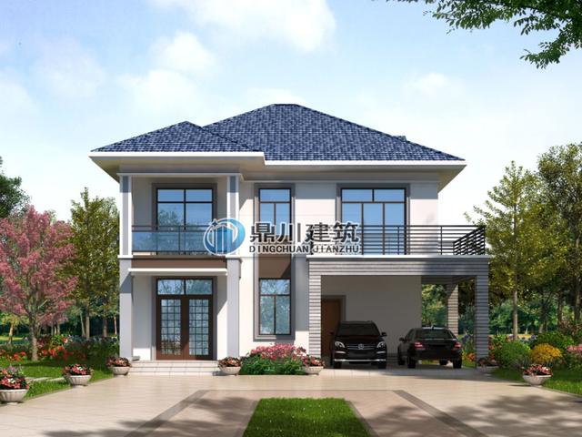 12×11米二層歐式別墅設(shè)計圖，帶車庫，簡約式比歐式更有范兒！