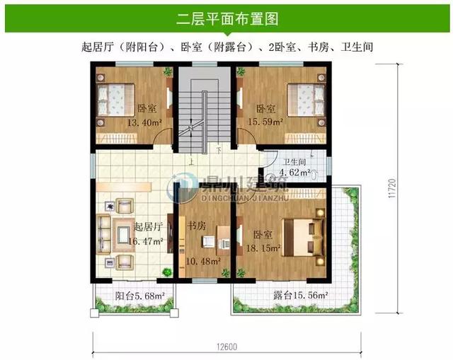 12×11米二層歐式別墅設(shè)計圖，帶車庫，簡約式比歐式更有范兒！