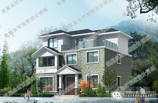 11.5米×10.1米三層農(nóng)村自建房，戶型簡(jiǎn)約大氣，帶有堂屋+烤火間+套間