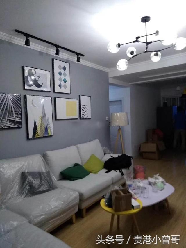 新房92㎡三房兩廳北歐風裝修，電視墻太實用。