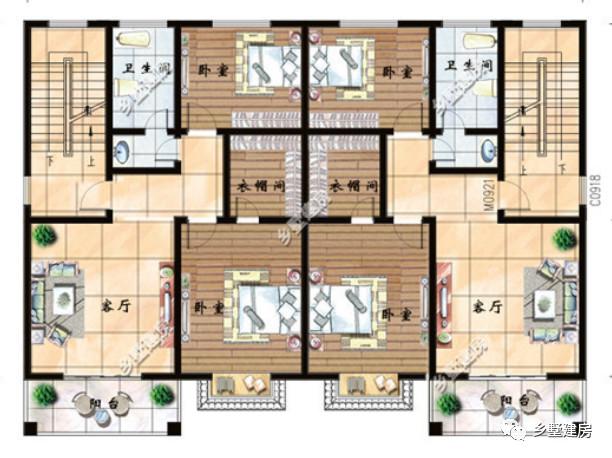 兩棟三層兄弟雙拼別墅設(shè)計(jì)圖，不僅高端大氣關(guān)鍵還省錢(qián)。