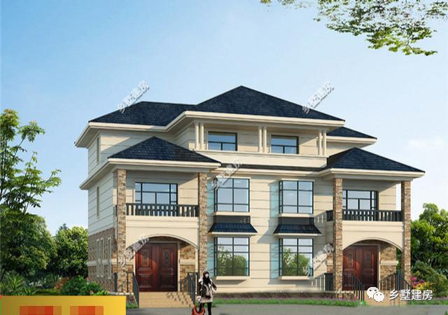 兩棟三層兄弟雙拼別墅設(shè)計(jì)圖，不僅高端大氣關(guān)鍵還省錢(qián)。