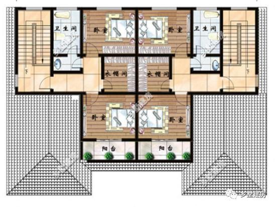 兩棟三層兄弟雙拼別墅設(shè)計(jì)圖，不僅高端大氣關(guān)鍵還省錢(qián)。