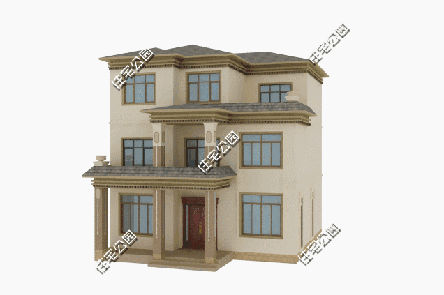 10.1X10.5米三層簡(jiǎn)歐式別墅設(shè)計(jì)圖，精致又好看。