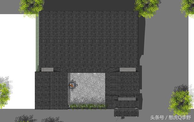 16x15米二層新中式三合院別墅設計圖，造價38萬元。