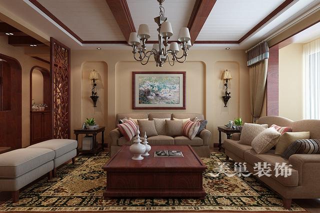 130㎡三室美式風(fēng)格裝修，全包20萬。