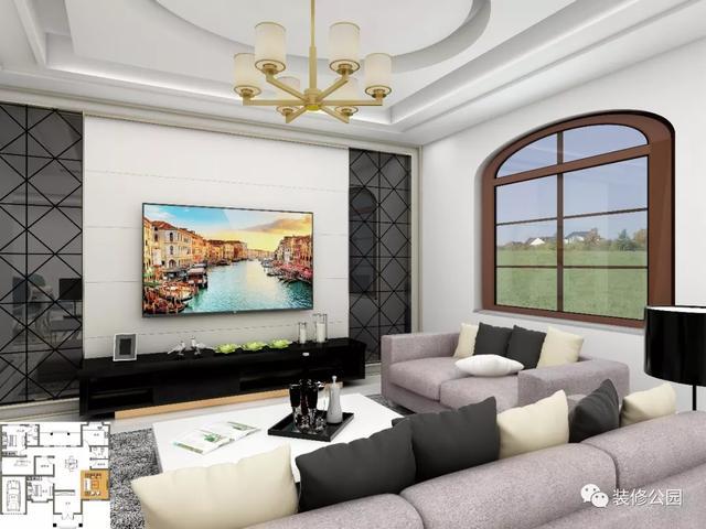 12×15米二層農(nóng)村別墅設(shè)計(jì)圖，布局合理，外觀簡(jiǎn)約迷人，帶車庫(kù)。