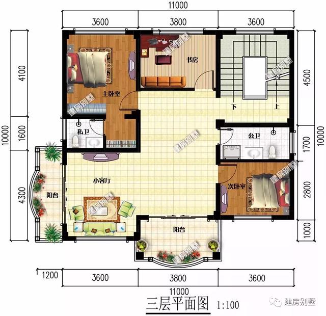 11×10米農(nóng)村別墅設(shè)計圖，簡約不失風(fēng)格，簡單實(shí)用