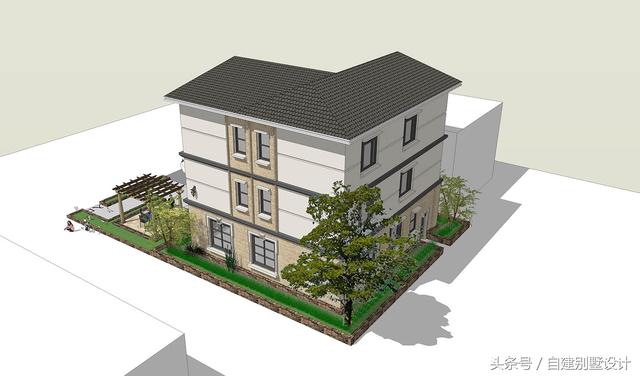 適合農(nóng)村修建的簡歐風(fēng)格三層別墅設(shè)計(jì)圖，雙餐廳設(shè)計(jì)適合大家庭