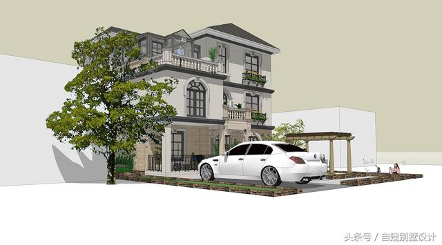 適合農(nóng)村修建的簡歐風(fēng)格三層別墅設(shè)計(jì)圖，雙餐廳設(shè)計(jì)適合大家庭