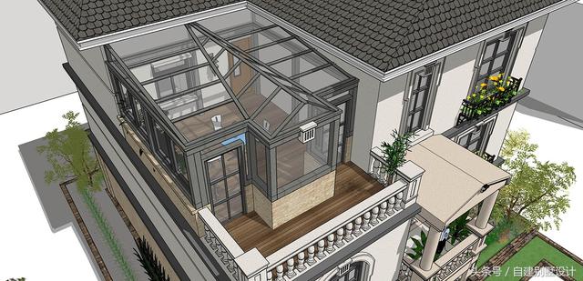 適合農(nóng)村修建的簡歐風(fēng)格三層別墅設(shè)計(jì)圖，雙餐廳設(shè)計(jì)適合大家庭