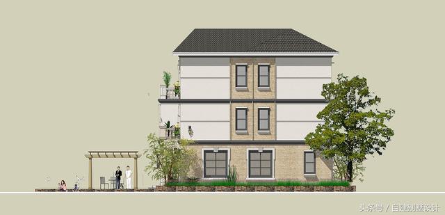 適合農(nóng)村修建的簡歐風(fēng)格三層別墅設(shè)計(jì)圖，雙餐廳設(shè)計(jì)適合大家庭