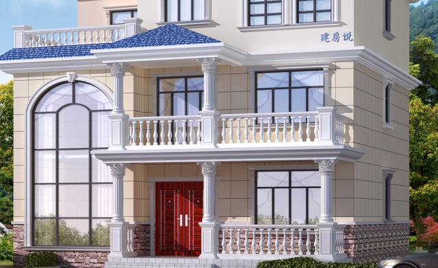 三層別墅設(shè)計圖，穩(wěn)定性好又堅固，房子建的好，山竹來了也不怕