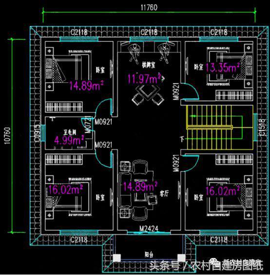  這款別墅設(shè)計(jì)圖整體布局實(shí)用，與其費(fèi)盡心思在城市買房，還不如回鄉(xiāng)下建個(gè)漂亮的小別墅