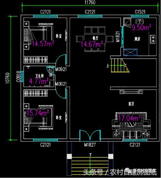 這款別墅設(shè)計(jì)圖整體布局實(shí)用，與其費(fèi)盡心思在城市買房，還不如回鄉(xiāng)下建個(gè)漂亮的小別墅