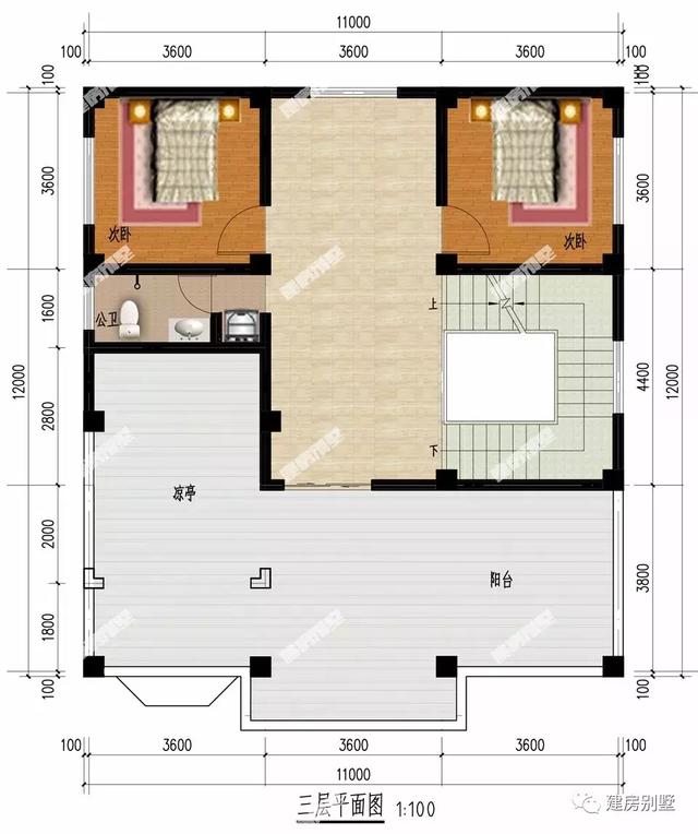 4棟平屋頂設(shè)計(jì)的農(nóng)村自建房設(shè)計(jì)圖，施工簡單造價(jià)低