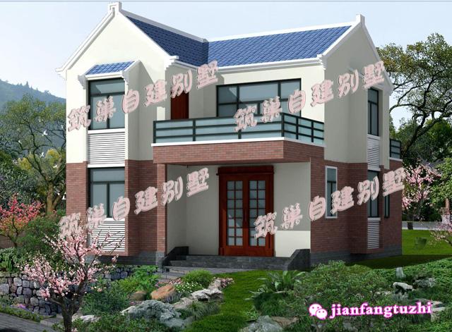 農(nóng)村二層坡屋頂別墅設(shè)計圖效果圖紙，為了房屋的美觀和安全，選擇坡屋頂別墅更劃算