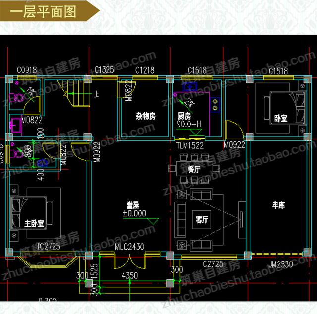 30萬(wàn)以內(nèi)帶陽(yáng)光花房二層房屋設(shè)計(jì)施工圖，為住戶營(yíng)造一個(gè)舒適溫馨的生活環(huán)境