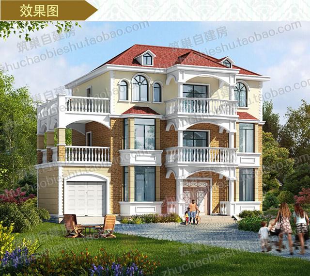 35萬三層別墅全套CAD圖紙（附鏡像圖），帶獨(dú)立車庫，比較順應(yīng)時(shí)代的需求