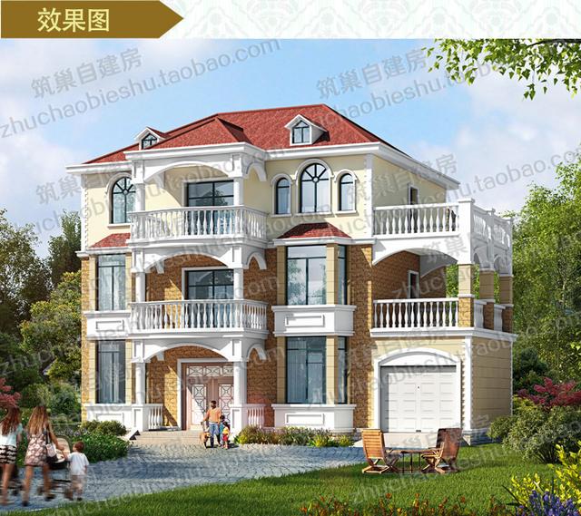 35萬三層別墅全套CAD圖紙（附鏡像圖），帶獨(dú)立車庫，比較順應(yīng)時(shí)代的需求