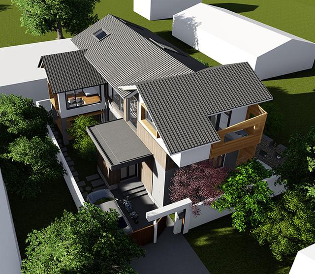 占地130平米兩層半20萬(wàn)農(nóng)村自建房設(shè)計(jì)圖，設(shè)計(jì)新穎獨(dú)特