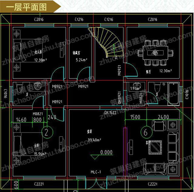 35萬多房間三層自建房設(shè)計圖12×10米，戶型設(shè)計大氣實用，適合農(nóng)村大家庭建造