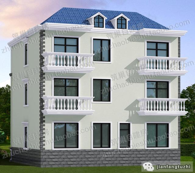 35萬多房間三層自建房設(shè)計圖12×10米，戶型設(shè)計大氣實用，適合農(nóng)村大家庭建造