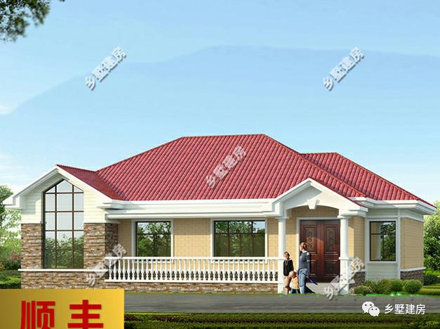 首選一層雙拼農(nóng)村自建房別墅設(shè)計(jì)圖，造價(jià)只要10萬，一棟二戶，更節(jié)約面積和省錢