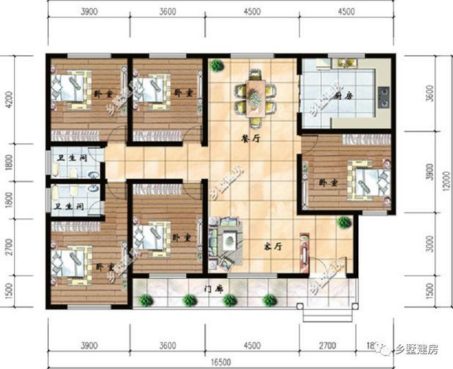 首選一層雙拼農(nóng)村自建房別墅設(shè)計(jì)圖，造價(jià)只要10萬，一棟二戶，更節(jié)約面積和省錢