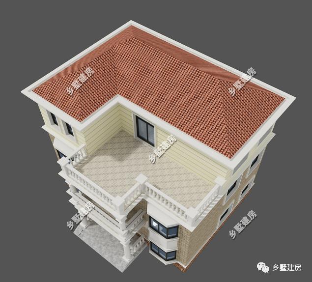 這棟別墅主要是以居住為準(zhǔn)，開間12米，進(jìn)深10米，自己住，住的舒適才好