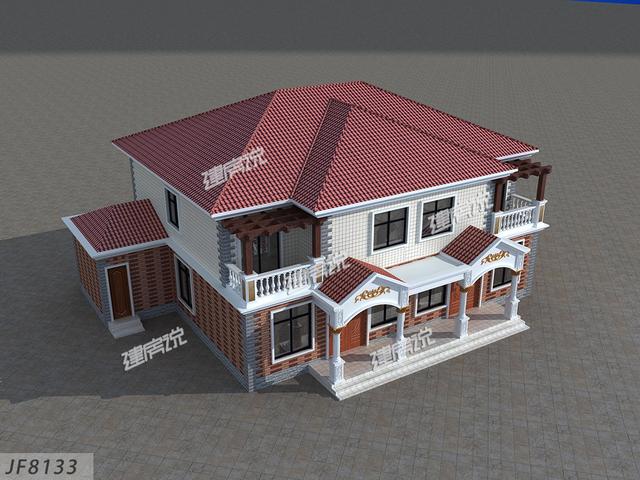 這款二層別墅設(shè)計圖外型美造價低，家家戶戶都能建